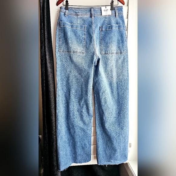OAT NEW YORK Jeans Denim High Rise Wide Leg size 8 29 - Picture 7 of 9